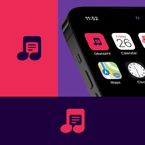 Icon concept for a music related social media app