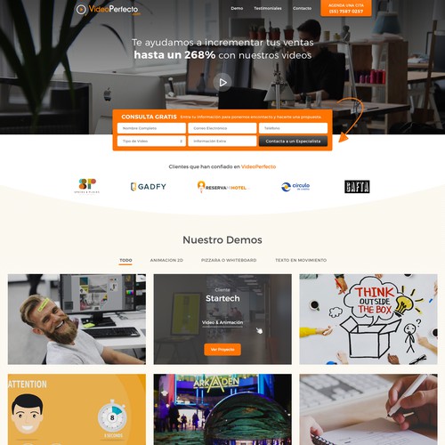 Web Design for VideoPerfecto