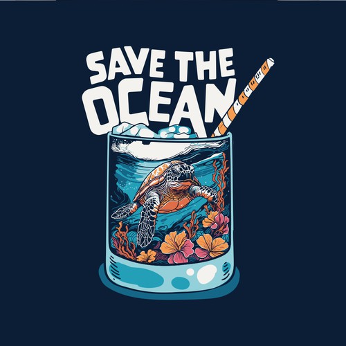 "Save The Ocean" Tropical Tees