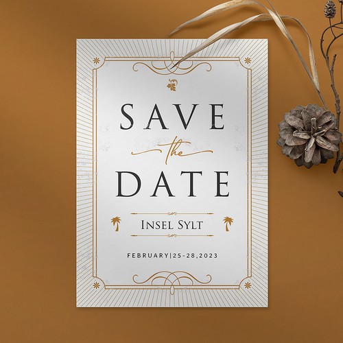 save the date card design