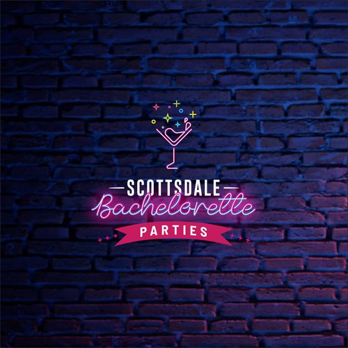 Design fun fresh logo for bachelorette party planning in Scottsdale Arizona