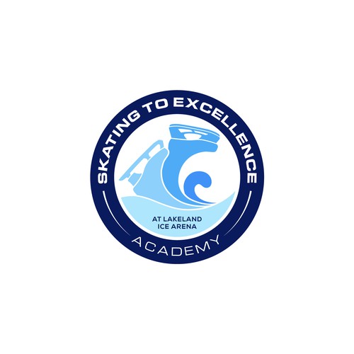 Bold logo concept for "Skating to Excellence Academy."