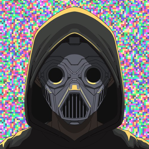 Masked Character Illustration