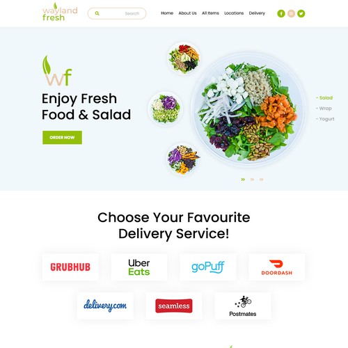 Wayland Fresh - Food & Salad Company Website Design