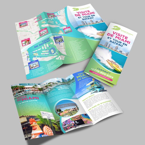 Miami City and Boat Tour Maps and Brochure