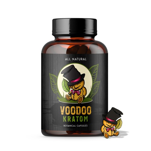 Voodoo Kratom label design