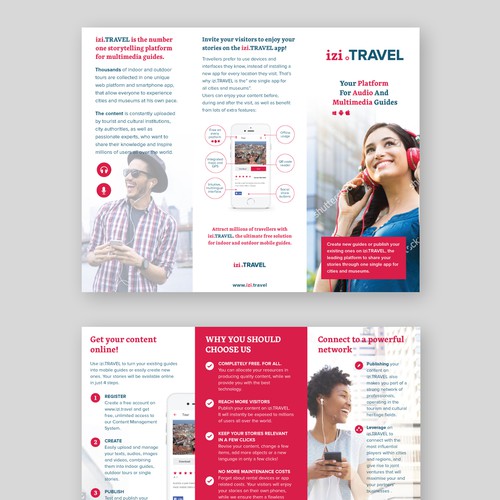 Tri-fold brochure for mobile application