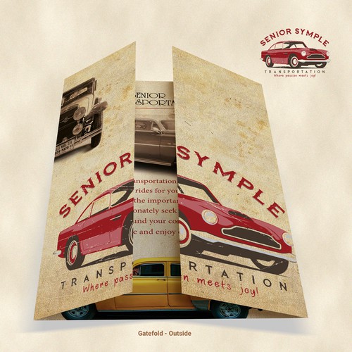 Vintage gatefold brochure designs