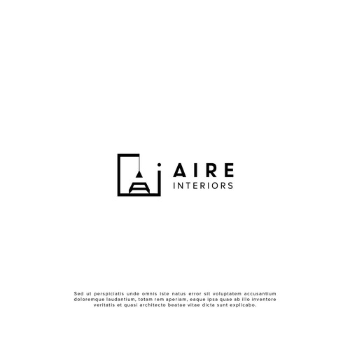 Minimal interior design logo