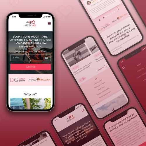 Derizone Amore - Relationship website UI/UX Design