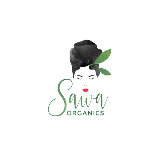 Watercolor Logo for the Matcha Tea