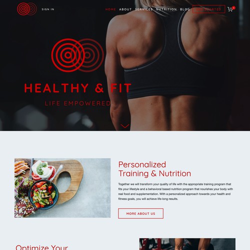 New Design For Personal Training Online Store