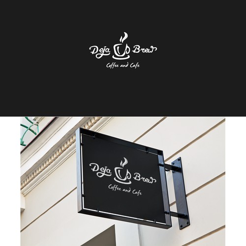 Deja Brew Coffee and Cafe logo concept