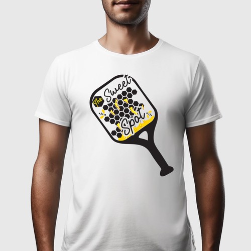 Pickleball t-shirt for honey energy gel brand