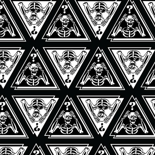 Meme Skull seamless pattern illustration for print merchandise