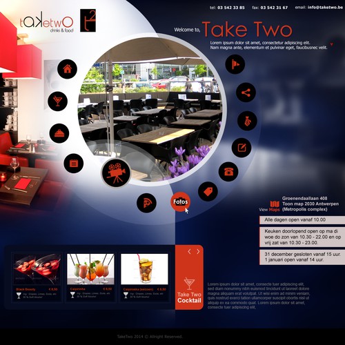 Create website for restaurant/cocktailbar "Take Two"