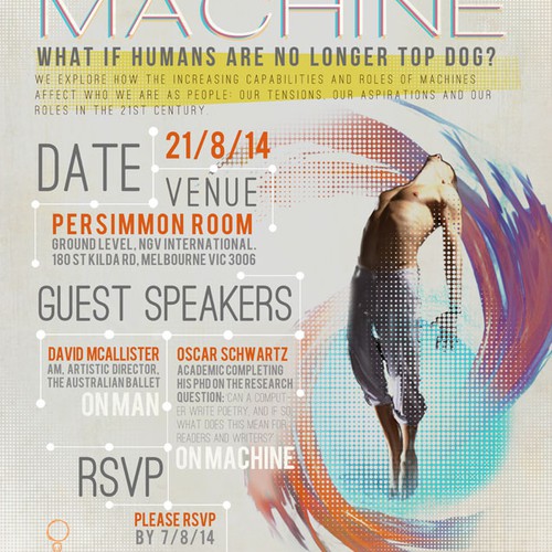 MAN VS MACHINE - Sophisticated Artistic event invitation for clients & media