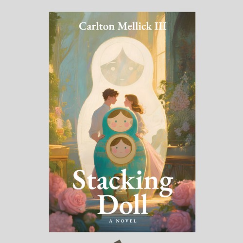 Book cover design for Stacking Doll novel.