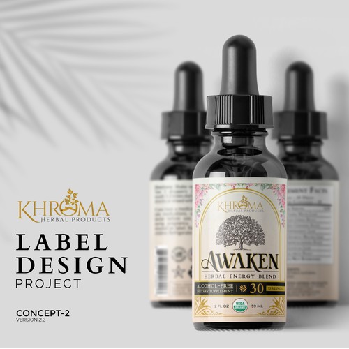Stylish Combinations on Design Labels for Herbal Products