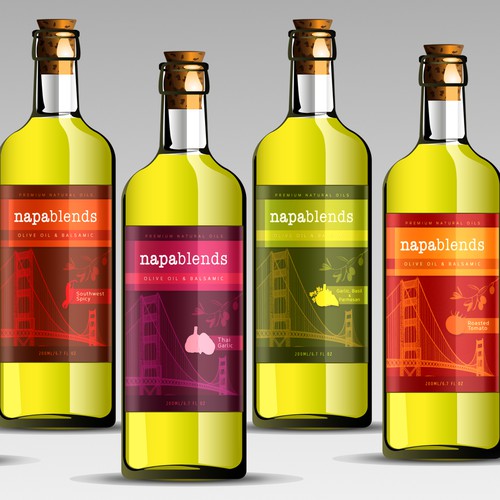 Winning Design for Napa Olive Oil and balsamic Dipping oil label