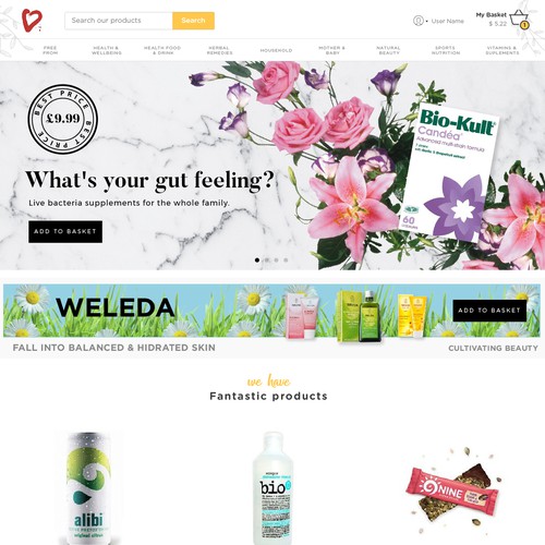 Ecommerce for natural products