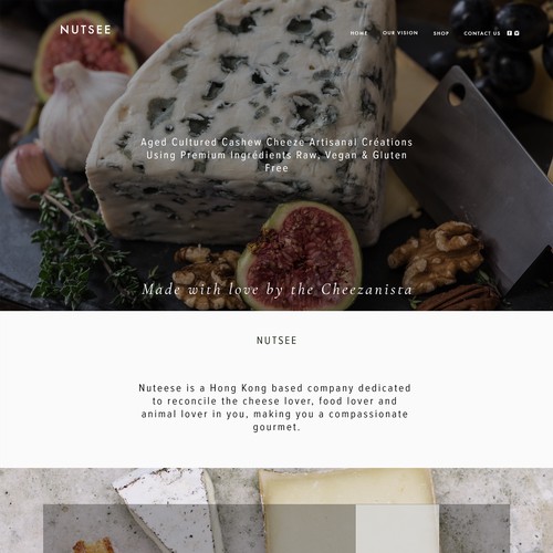NUTSEE homepage design