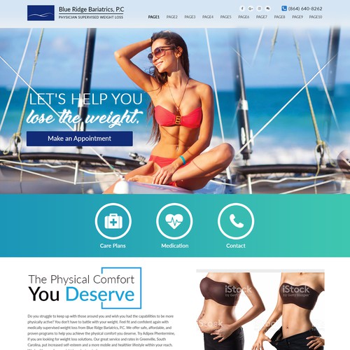 Weight loss clinic needs web design