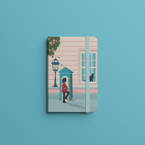 Illustration notebook cover design