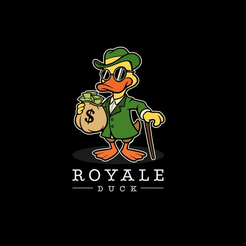 Royale Duck Mascot logo