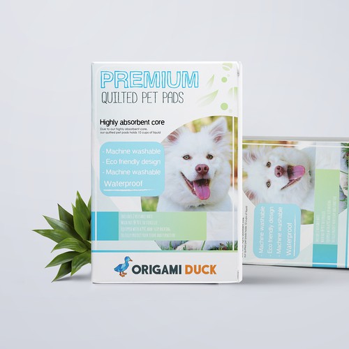 Label design for dog pet pads