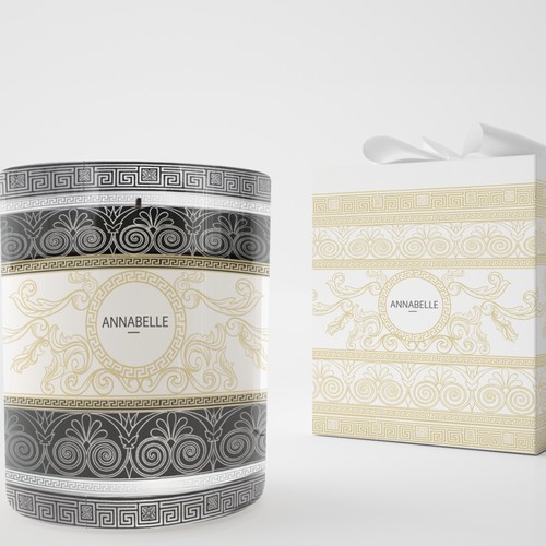 Pattern design for a luxury wax candle range.