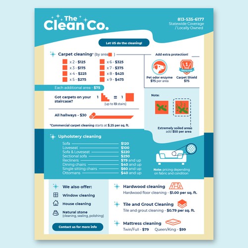 Infographic for a cleaning company