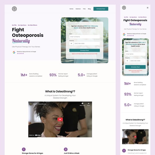 Conversion focused landing page