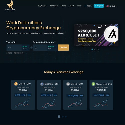 Crypto Currency Exchange Website Design