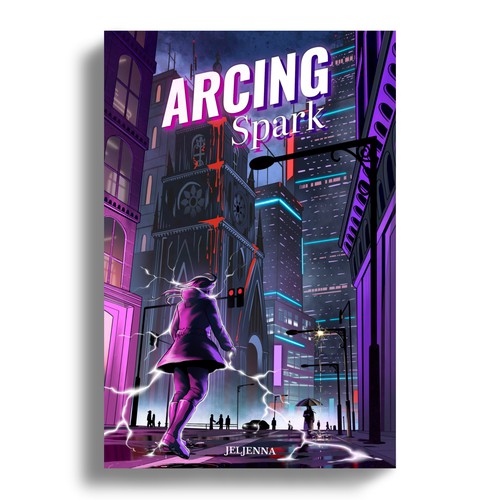 Fantasy Night City eBook Cover Design Illustration