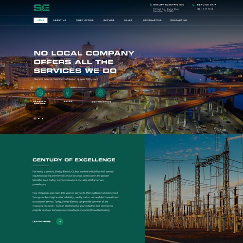 Web Design for Electric Company