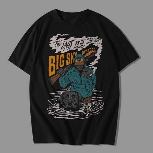 Big Sky Cigar, Co. Tshirt Design