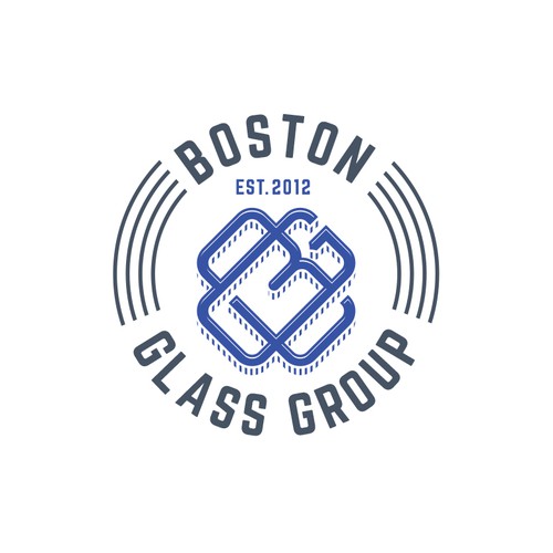 Neat monogram 4 leaf clover for glass company