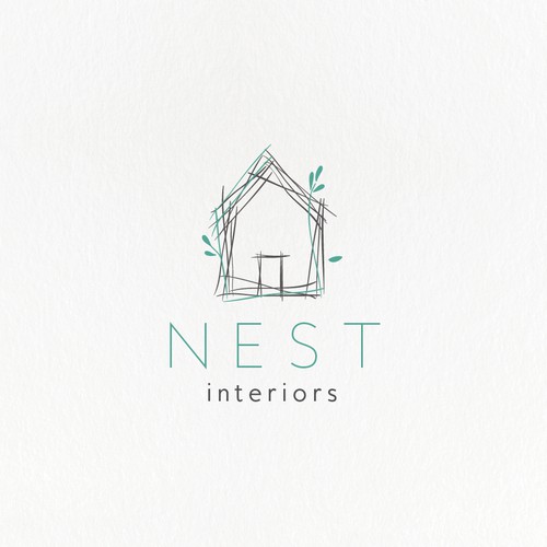 Hand-drawn minimal logo for an interior design company