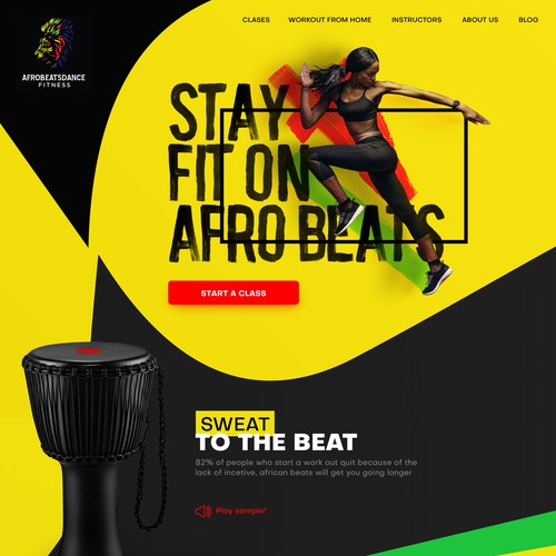 Bold Colours Fitness Course Website Afrobeat