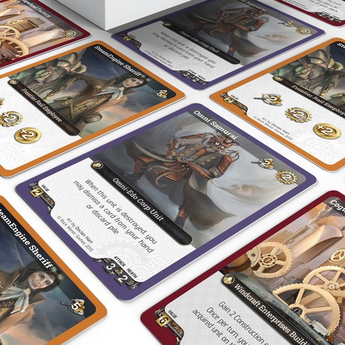 Steampunk card game design