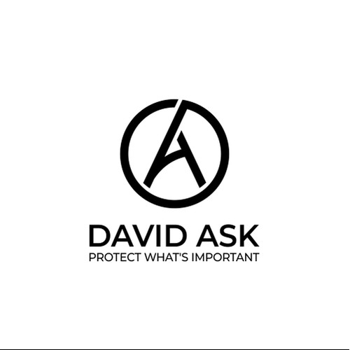 David Ask logo in minimalist design concept