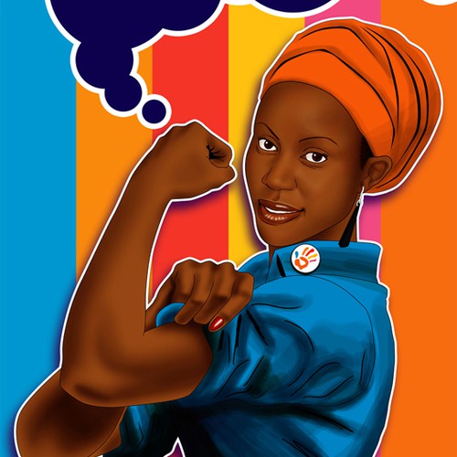 Rosie the Riveter Logo for Just Like My Child Foundation gala invitation