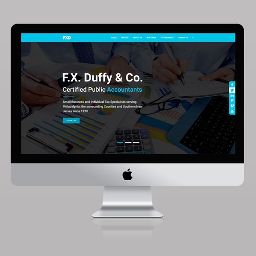 Web Ui Design / Landing Page Design for Accounting and tax preparation and filing services.