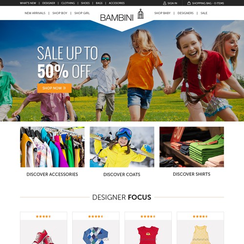 E-commerce Site Design