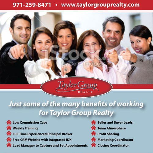 1 Page Recruiting Flyer for Growing Real Estate Company