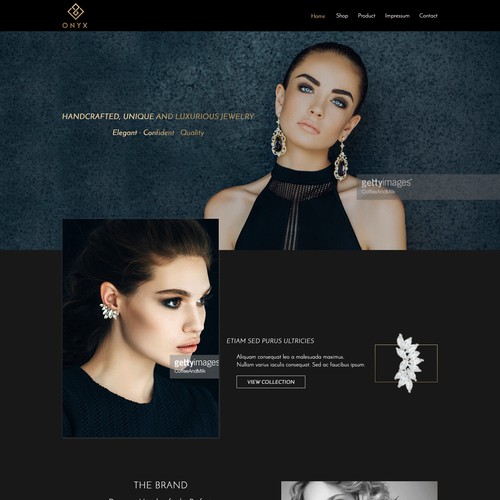 Luxury Jewelry Website design