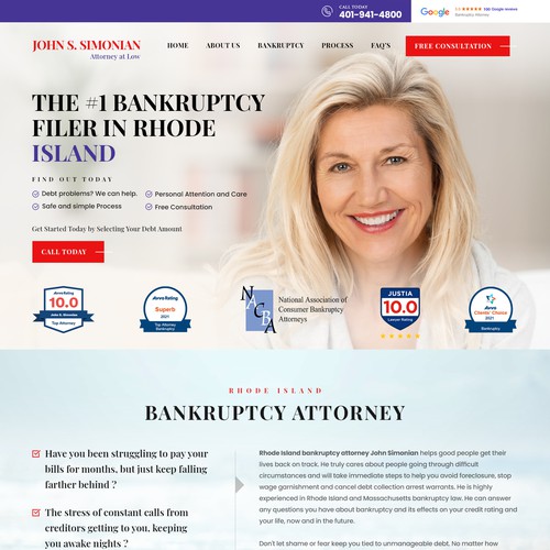 Engaging Website Design for Bankruptcy Lawyer