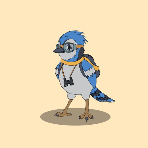 Blue Jay bird character design