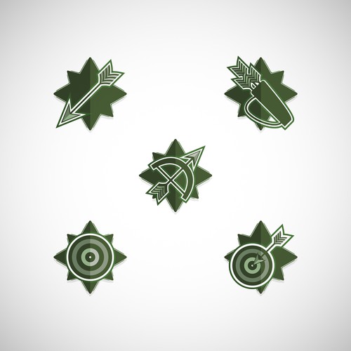 Green Arrow & Quiver Badge Design